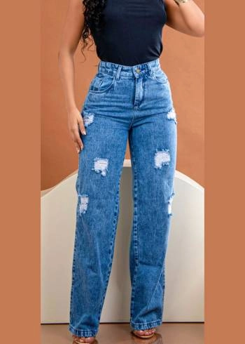 Calça Jeans Wide Leg